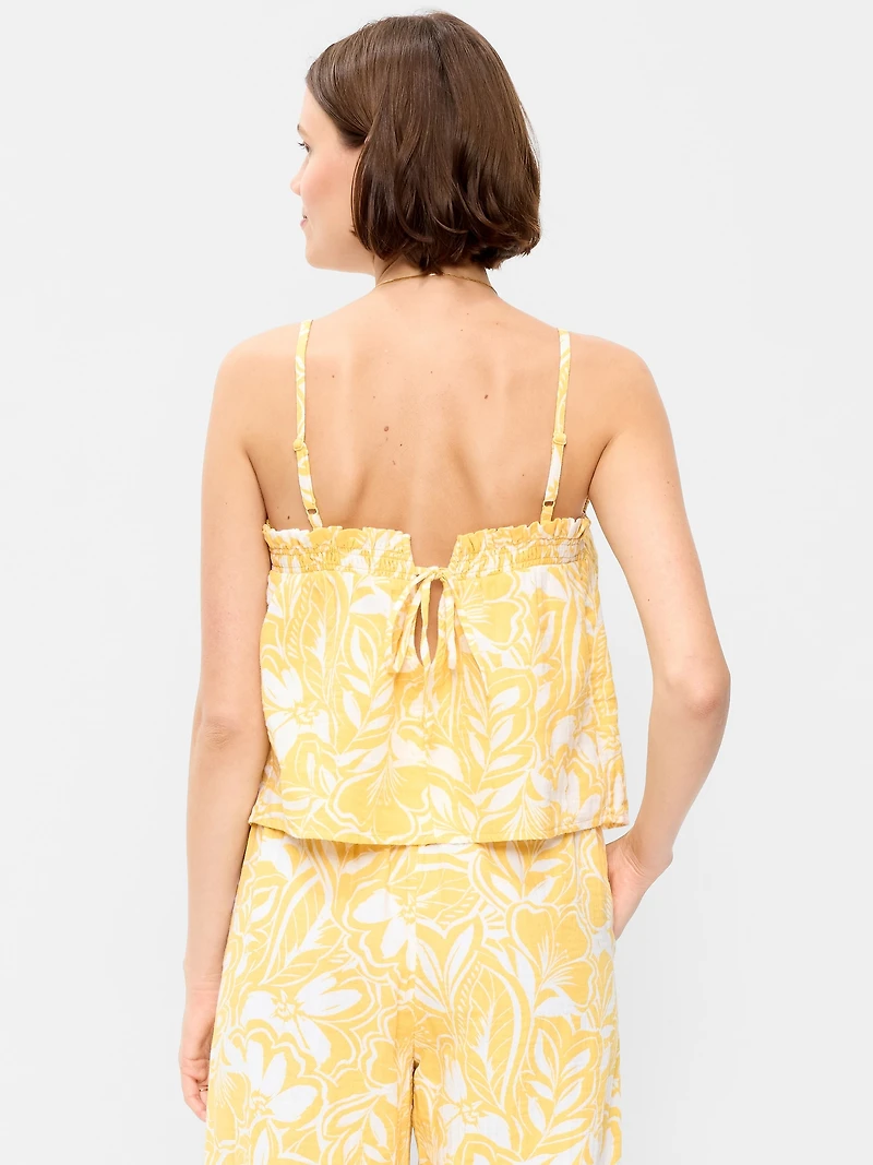 Open-Back Smocked Tank Top