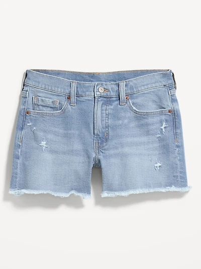 Curvy High-Waisted OG Jean Cut-Off Shorts - 4-inch inseam