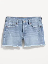 Curvy High-Waisted OG Jean Cut-Off Shorts - 4-inch inseam