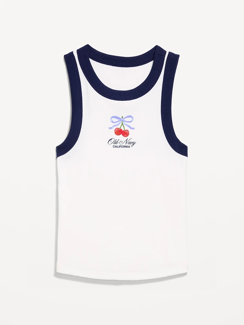 Snug Ribbed Crop Tank Top