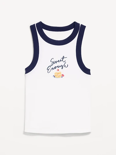 Graphic Snug Crop Tank Top