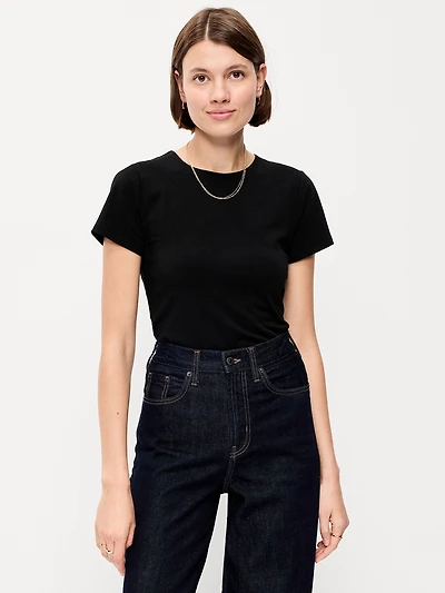 Hug Double-Layer Crew Neck Top