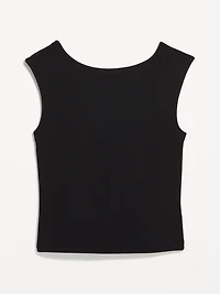 Cap-Sleeve Tie-Back Top