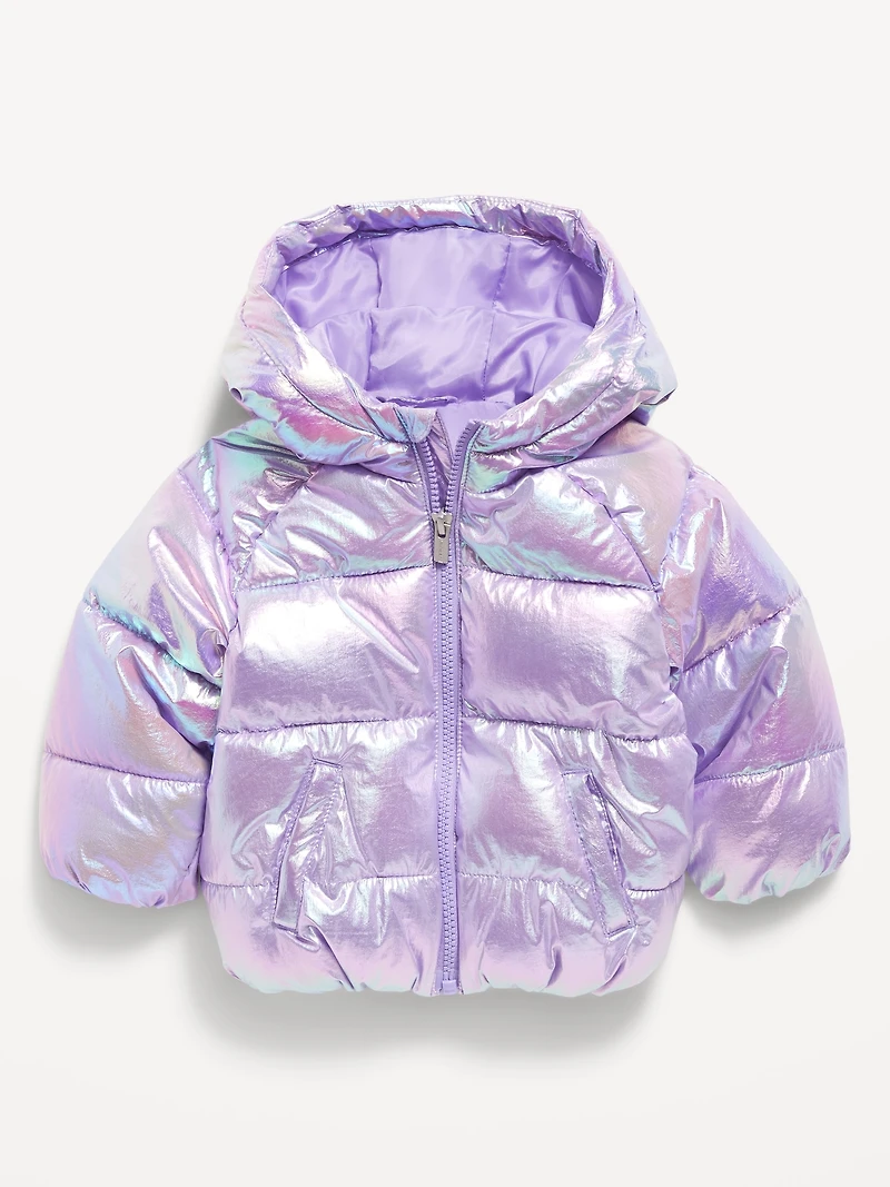 Shiny Puffer Jacket for Toddler Girls