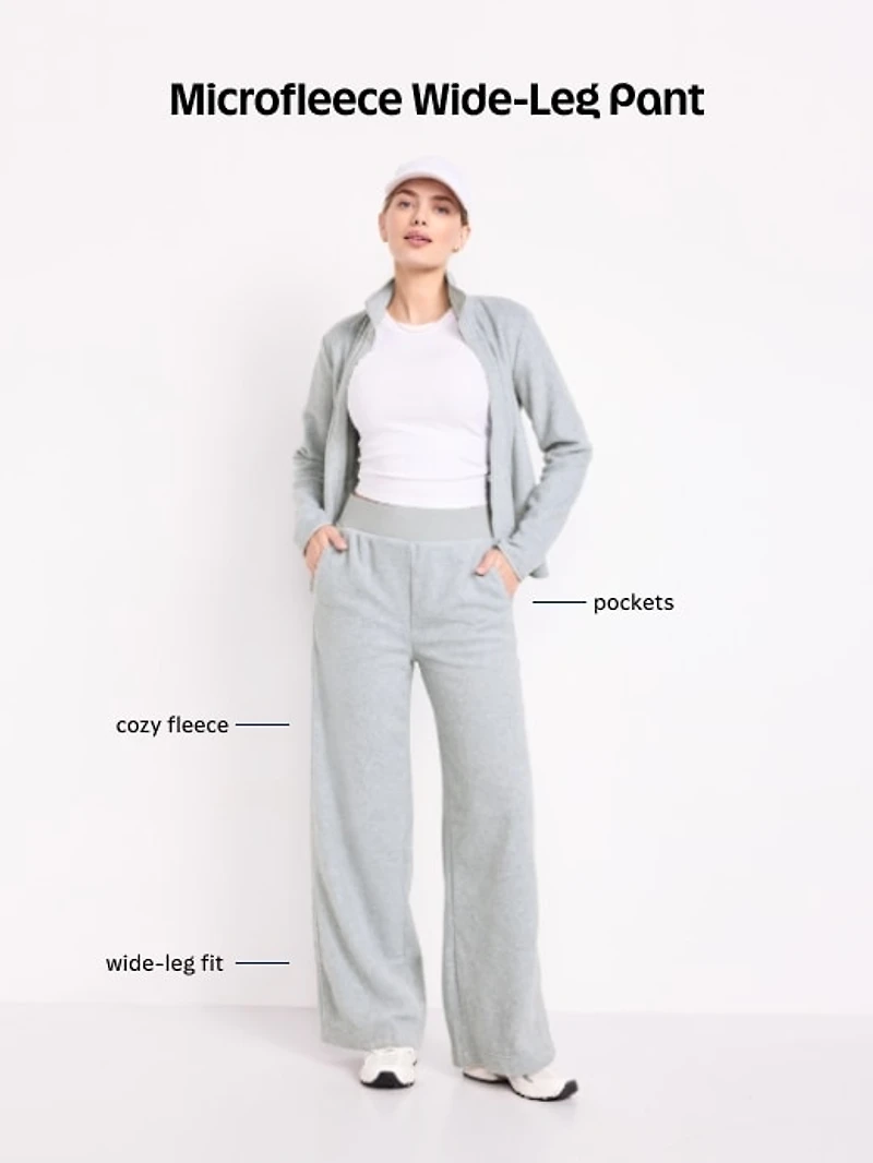 Extra High-Waisted Microfleece Wide-Leg Sweatpants