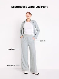 Extra High-Waisted Microfleece Wide-Leg Sweatpants