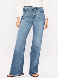 Mid-Rise Loose Boot-Cut Jeans