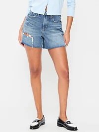 High-Waisted Baggy Shorts -- 5-inch inseam