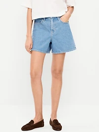 High-Waisted Wow Baggy Jean Shorts - 5-inch inseam