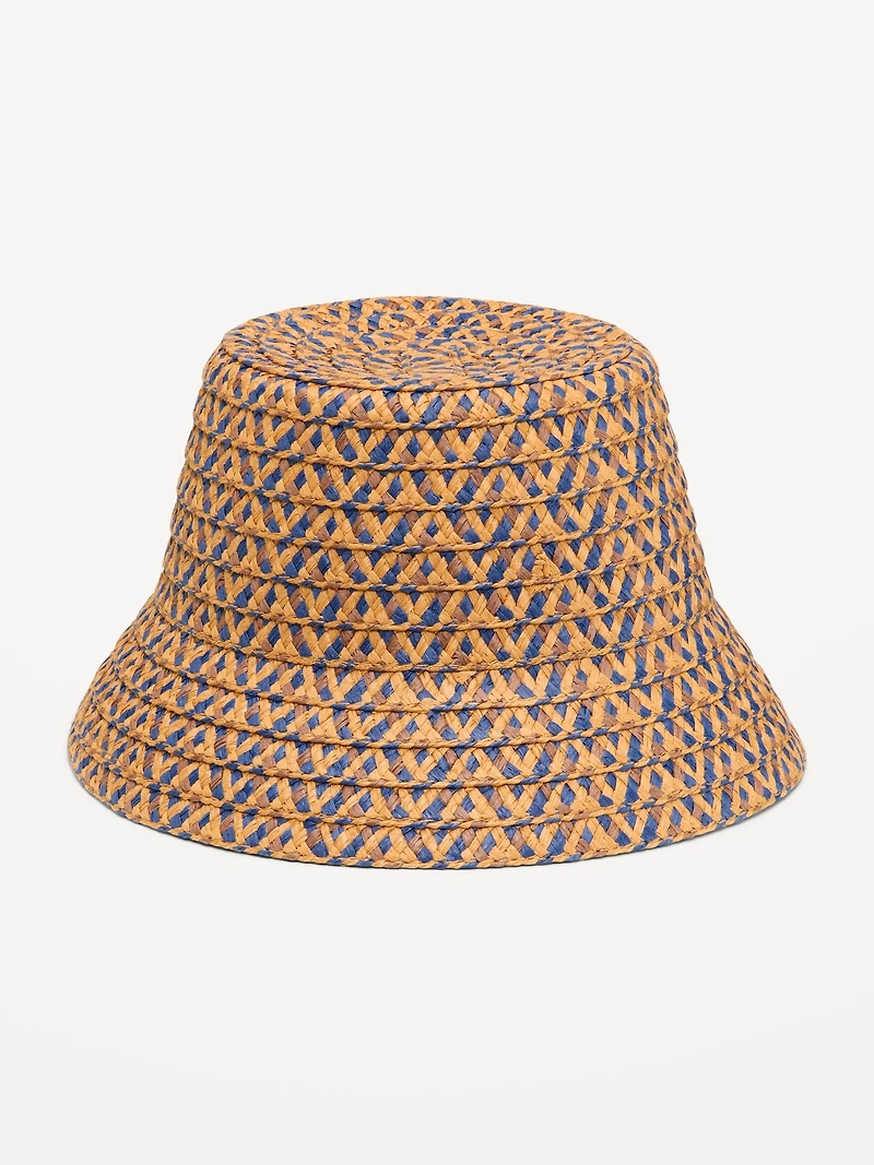 Straw Bucket Hat for Women
