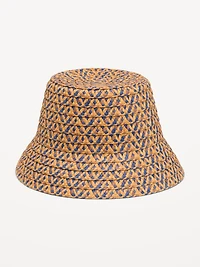 Straw Bucket Hat for Women