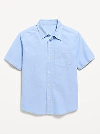 Short-Sleeve Pocket Oxford Shirt for Boys
