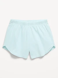 High-Waisted Mesh Dolphin-Hem Shorts for Girls