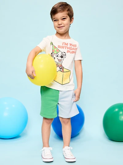 Color-Block Fleece Shorts for Toddler Boys