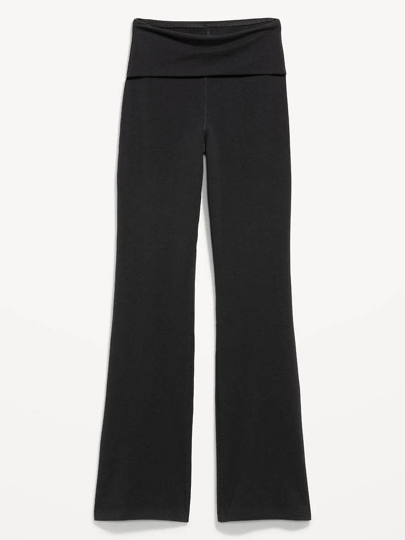 High-Waisted PowerChill Fold-Over Bootcut Leggings