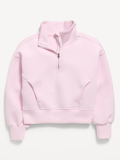 Half-Zip Bounce Fleece Pullover Sweatshirt for Girls