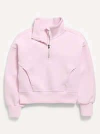 Half-Zip Bounce Fleece Pullover Sweatshirt for Girls