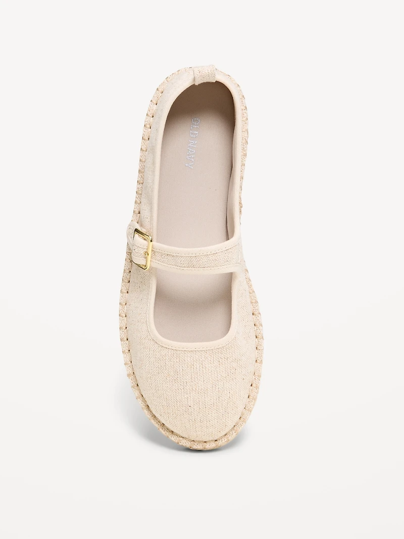 Mary Jane Espadrille Flats for Women