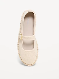 Mary Jane Espadrille Flats for Women