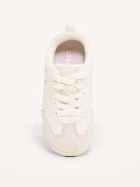 Faux-Leather Lace-Up Sneakers for Toddler Girls