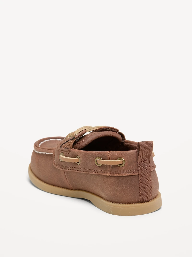 Faux-Suede Boat Shoes for Toddler Boys