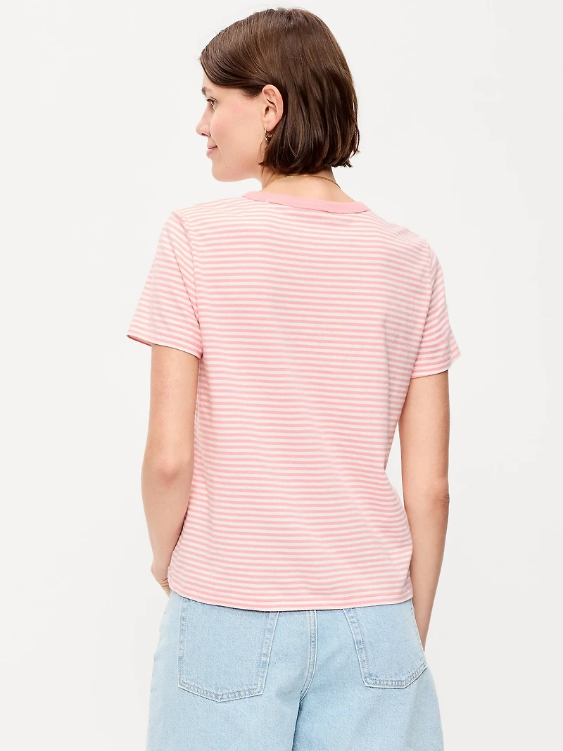 EveryWear Crew-Neck Striped T-Shirt