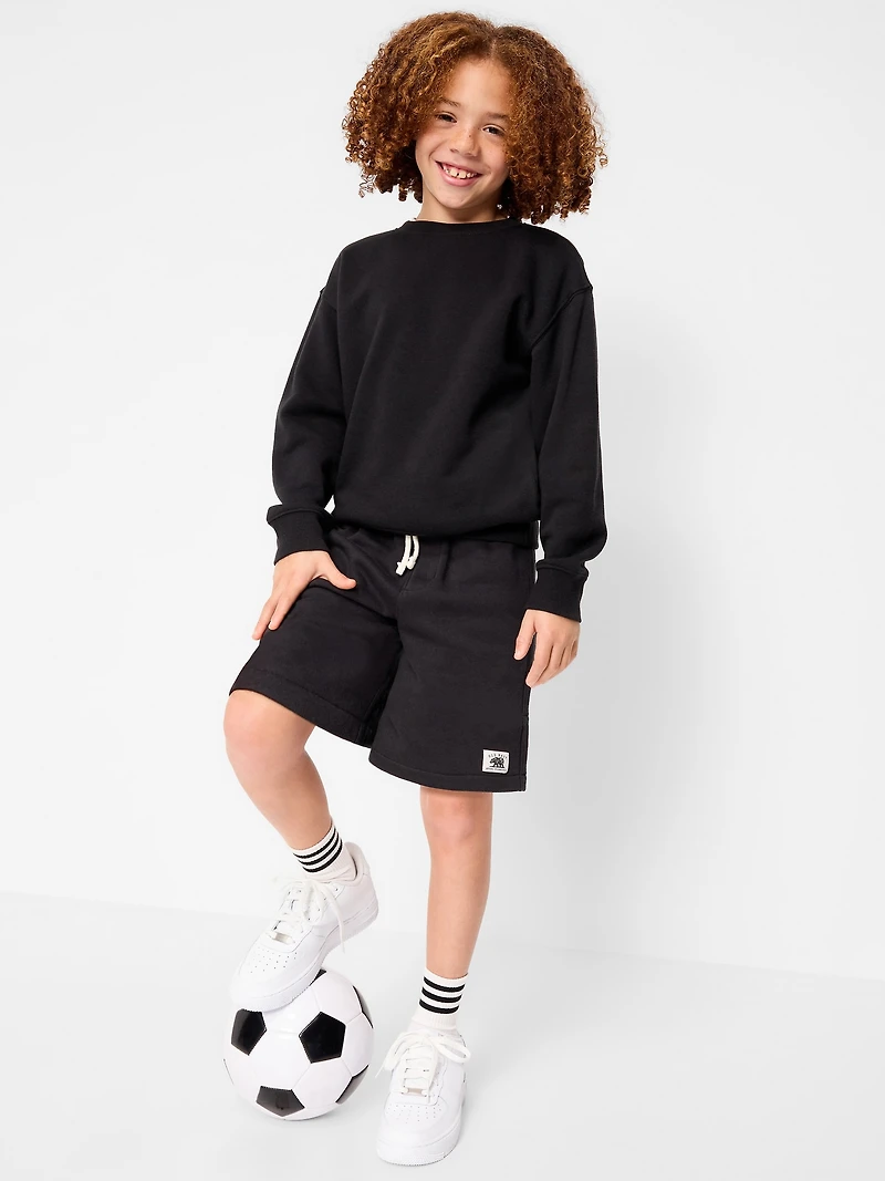 Below Knee Logo-Graphic Fleece Jogger Shorts for Boys