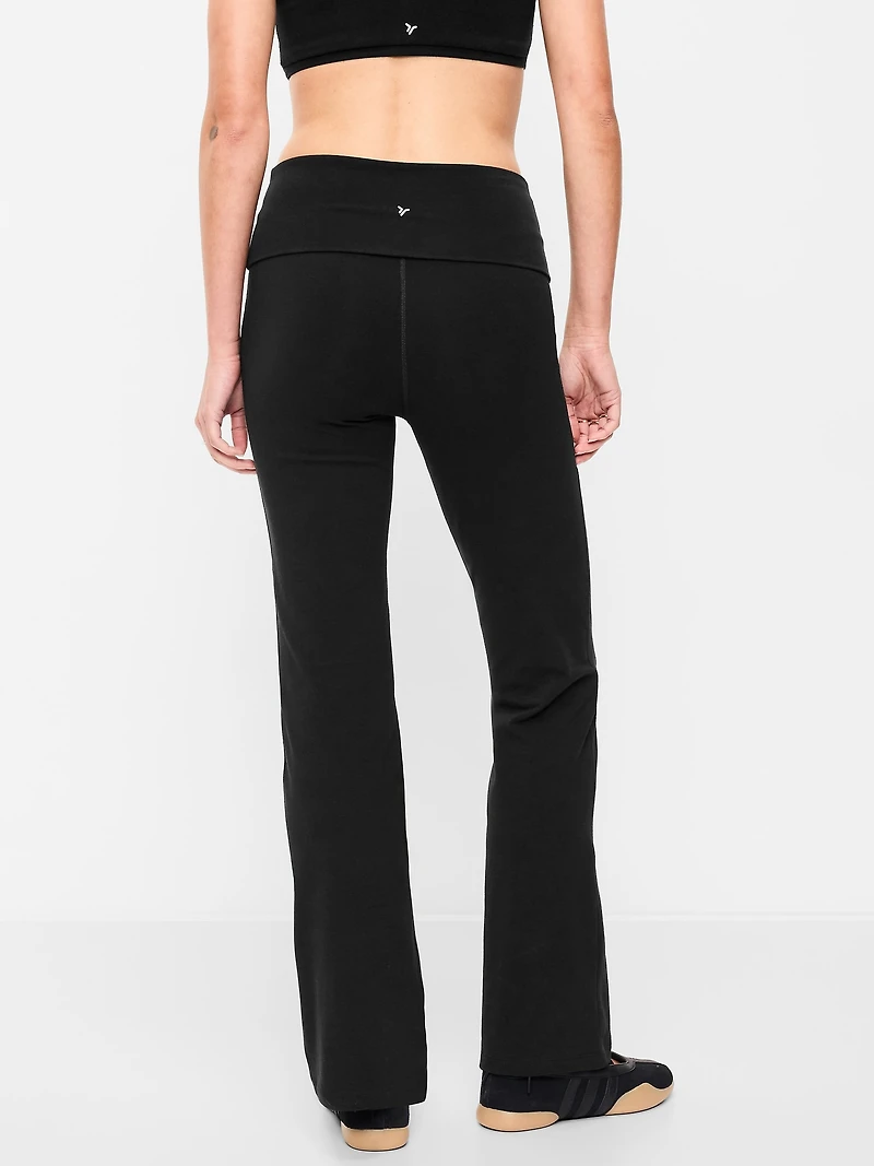 High-Waisted PowerChill Fold-Over Bootcut Leggings