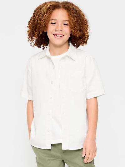 Short-Sleeve Pocket Oxford Shirt for Boys