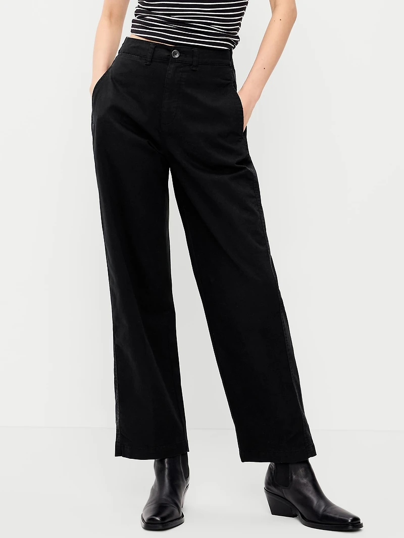 High-Waisted OGC Chino Full Length Straight Pants