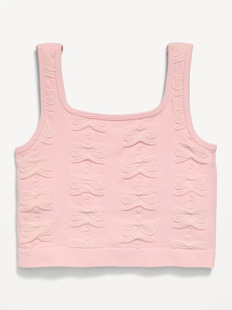 Seamless Longline Bow Bra for Girls