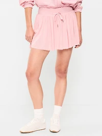 High-Waisted Mesh Skort