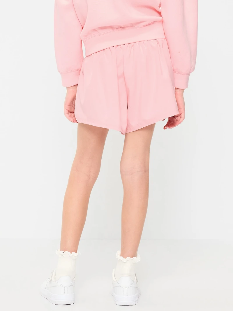 High-Waisted StretchTech Performance Shorts for Girls