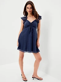 Flutter-Sleeve Fit & Flare Mini Dress