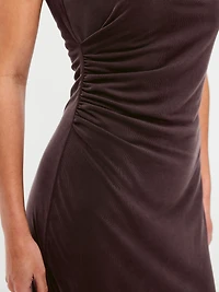 Sleeveless Draped Midi Dress