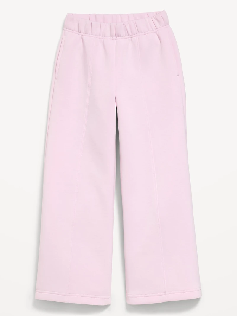 High-Waisted Bounce Fleece Wide-Leg Sweatpants for Girls