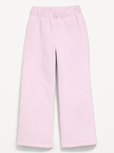 High-Waisted Bounce Fleece Wide-Leg Sweatpants for Girls