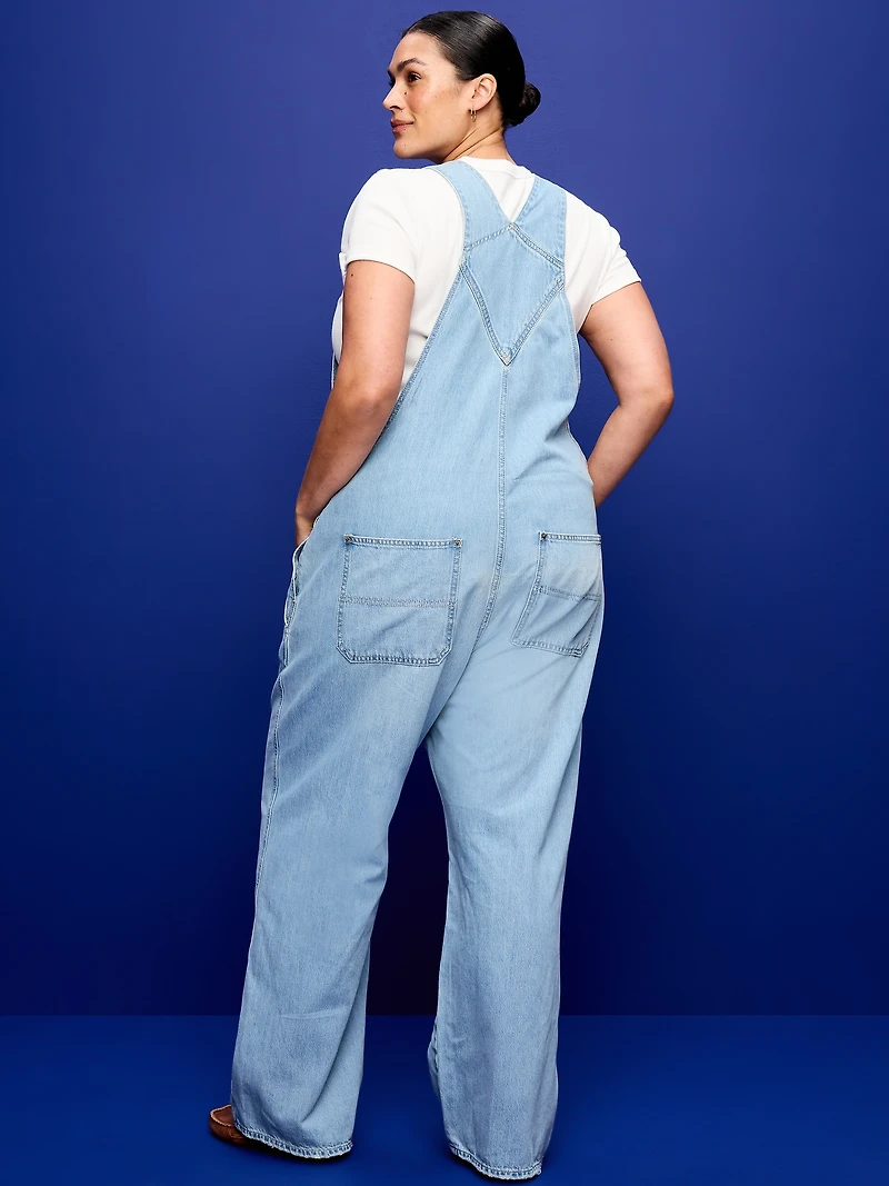 Baggy Wide-Leg Overalls
