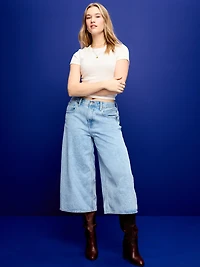 Mid-Rise Baggy Culottes
