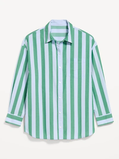 Oversized Button-Down Boyfriend Shirt