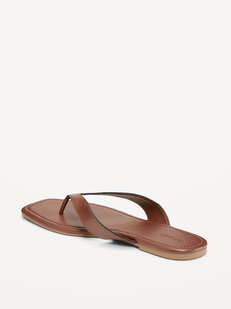Square-Toe Flip-Flops for Women