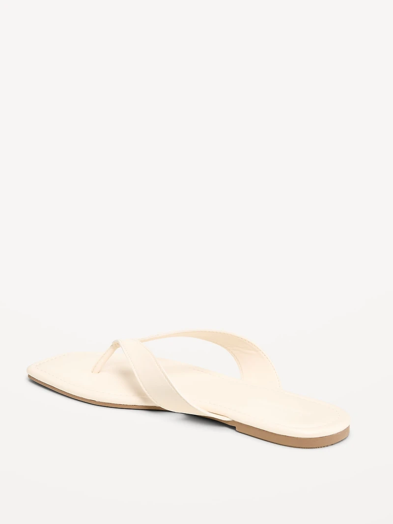 Square-Toe Flip-Flops for Women