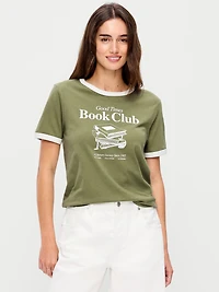 EveryWear Crew-Neck Graphic Ringer T-Shirt