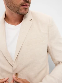 Relaxed Unlined Linen-Blend Blazer