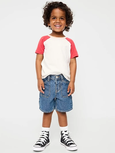 Baggy Carpenter Utility Jean Shorts for Toddler Boys