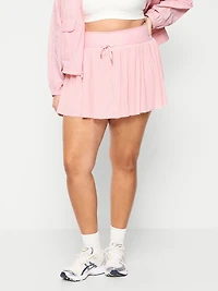 High-Waisted Mesh Skort