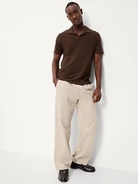 Textured Waffle-Knit Polo