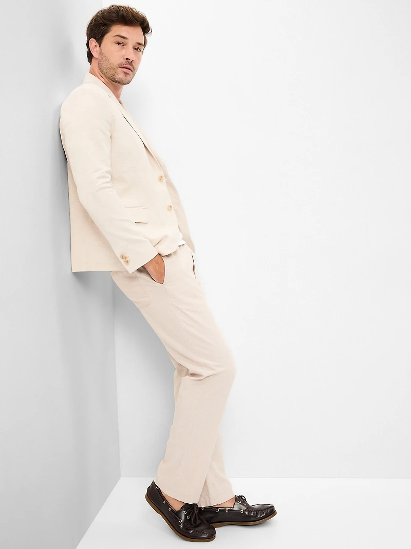 Relaxed Unlined Linen-Blend Blazer