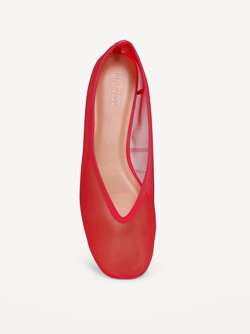 Mesh Ballet Flats for Women