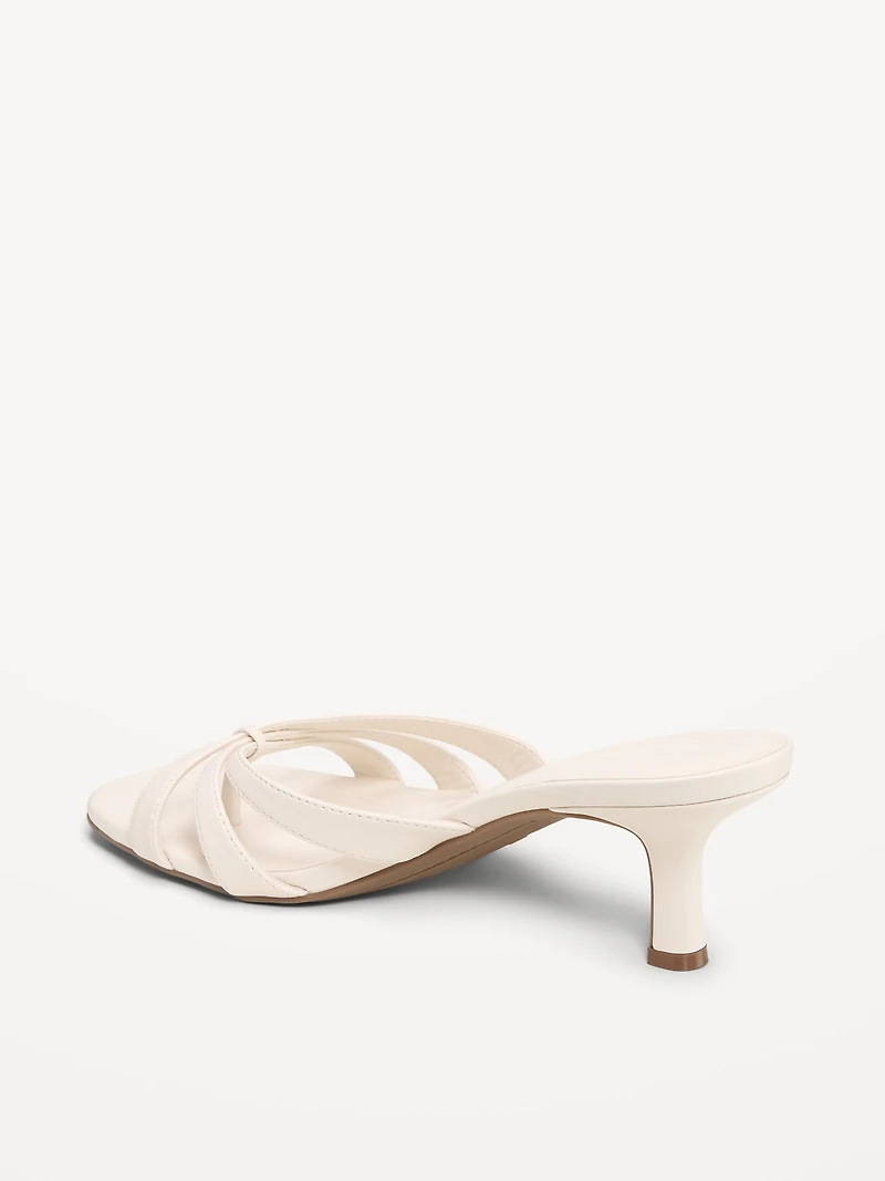 Strappy Kitten-Heel Sandals for Women
